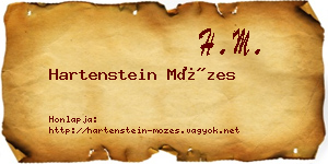 Hartenstein Mózes névjegykártya