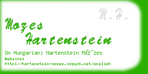 mozes hartenstein business card